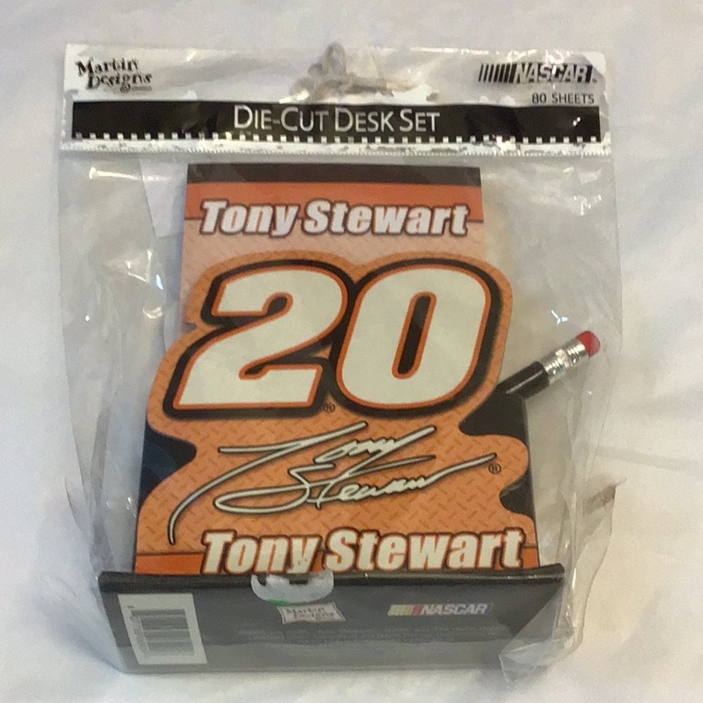 Tony Stewart NASCAR retired Home Depot Desk Set, new